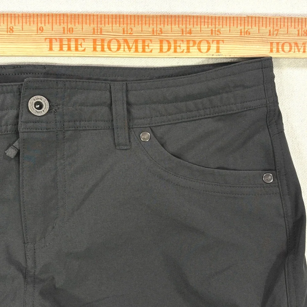 Kuhl Womens Charcoal Grey Cargo Hiking Shorts Size 12 Technical Utility Outdoor